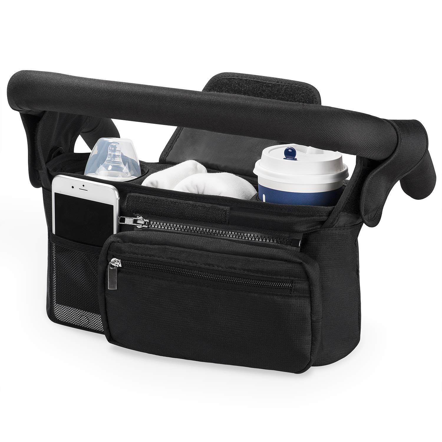 Momcozy Organizer universale per passeggino con portabottiglie/portabi