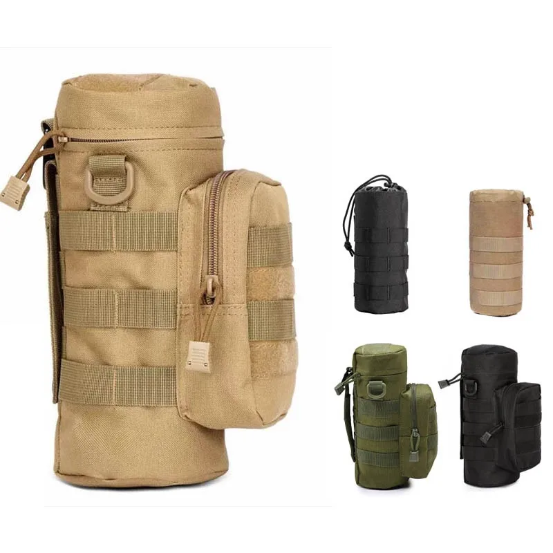 Taktische Molle-Militär-Wasserflaschentasche, Outdoor-Flaschenhalter aus Polyester für Camping, Wandern und Jagd Image