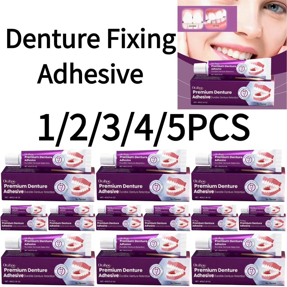 Komfort Prothese Klebstoffe Kleber Zahnpflege Thermoplastische Prothese Silikon Reline Kit Klebstoff Kissen Reibung Feste Prothesen Image