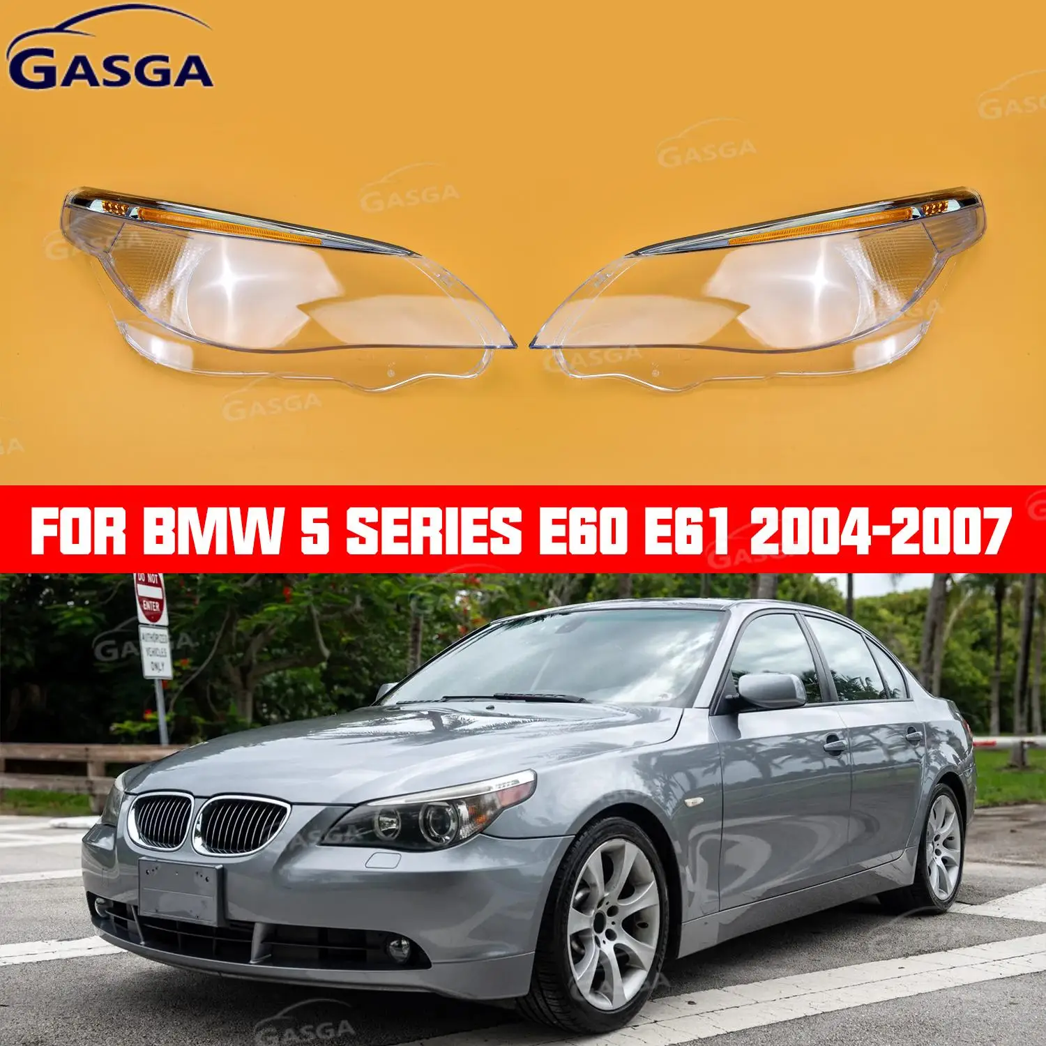 Für BMW 5er E60 E61 525I 530I 545I 550I 2004-2007 Auto Scheinwerfer Abdeckung Auto Scheinwerfer Schatten Scheinwerfer klar Objektiv Shell Abdeckung Image