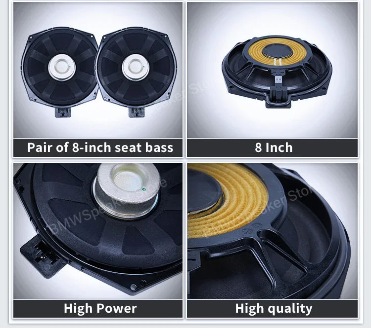 Subwoofer für BMW Universal F20 F22 F25 F10 F11 F30 F11 3GT F47 F45 F46 F39 X1 X3 2 4 8Ω 8 Zoll Bass im Auto Tieftöner Lautsprecher Image