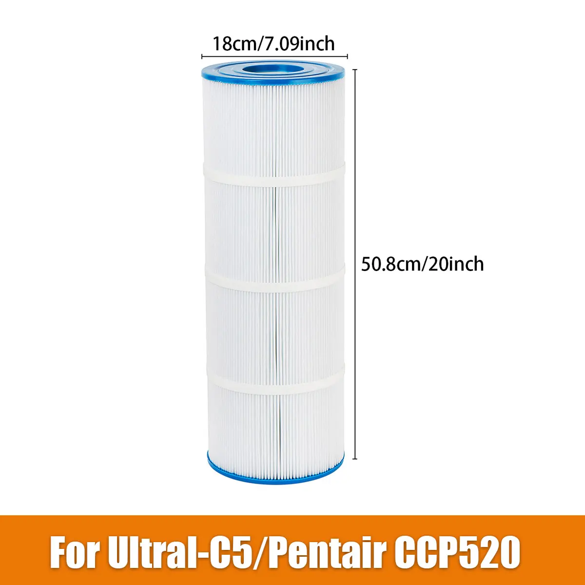 Langlebiger PAP200 Poolfilter für Pentair Clean and Clear 200, Ersatz für Pleatco, Unicel C-9419, Filbur FC-0688, Ultral-C5 Image