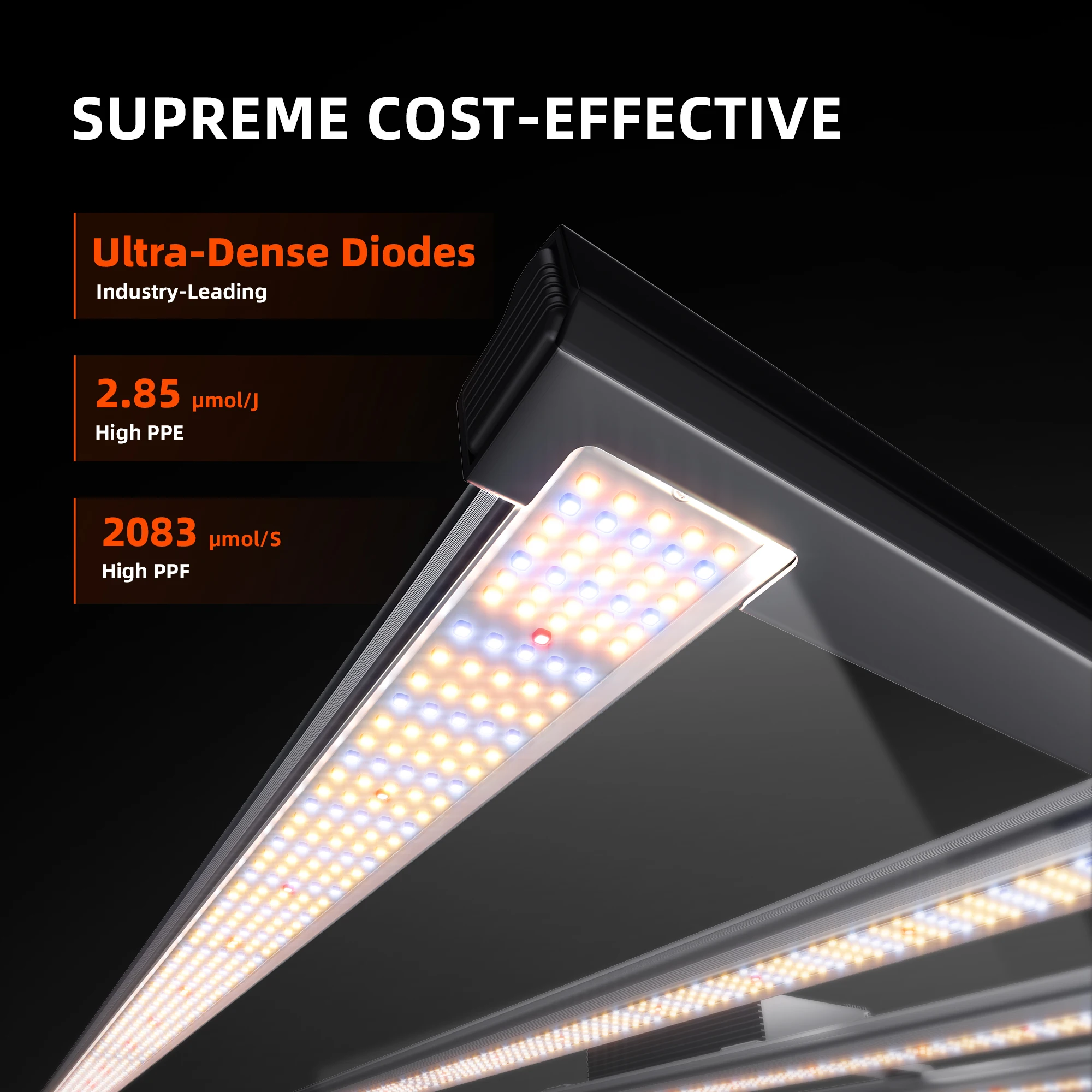 Spider Farmer G8600 800W LED Pflanzenlampe, 4x4ft Vollspektrum Dimmbare WLAN-Bluetooth-App-gesteuerte Kommerzielle Lampe Image