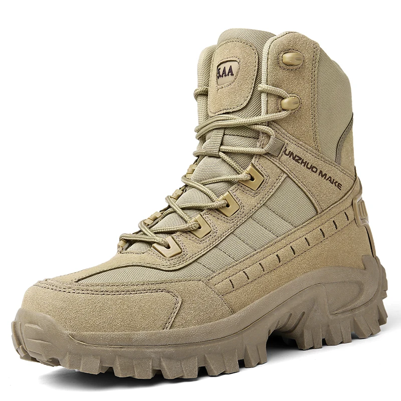 Herren-Knöchelstiefel, Herren-Wüstenstiefel, Stiefel für Herren, Wanderschuhe, Arbeitssicherheitsschuhe, Motorradstiefel, große Größe 39–46