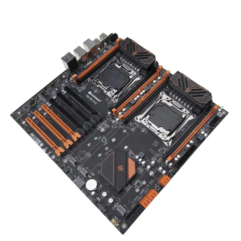 X99 double CPU carte mère LGA PLUS double carte mère 2011-3 E5 V3 DDR4 RECC 512GB M.2 NVME NGFF USB3.0 E-ATX serveur