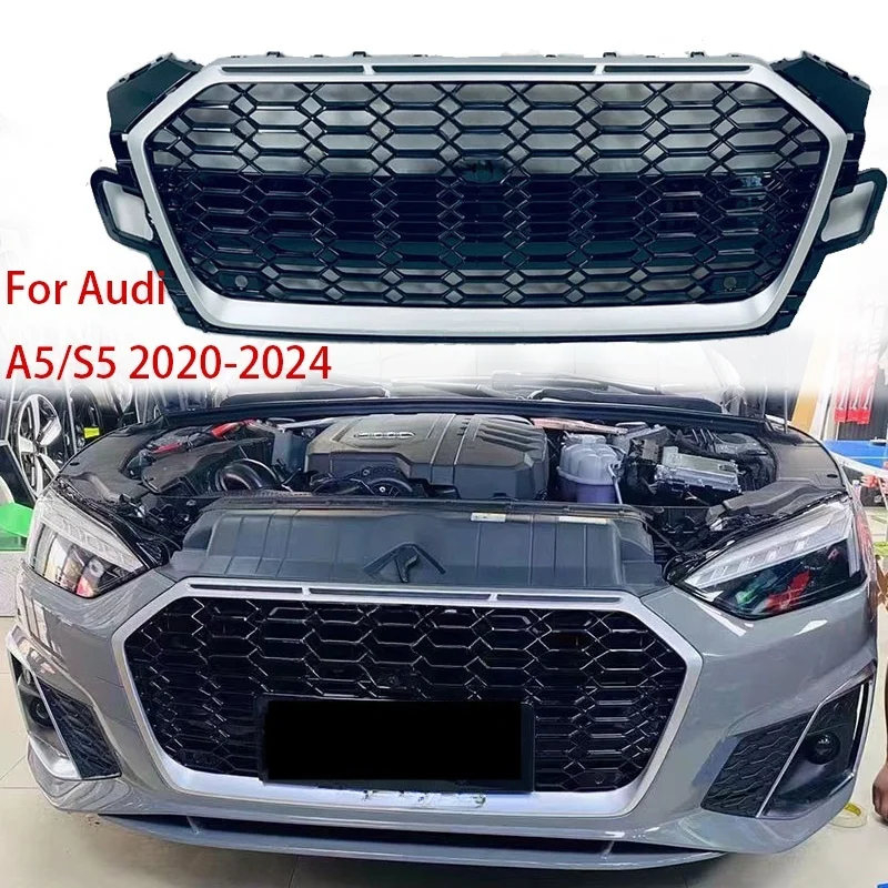 Racing Grills für Audi A5 S5 Retrofit Rs5 Grill 2020 2021 2022 2023 2024 Wabenhaube Frontstoßstange Mesh Abdeckplatte Zubehör Image
