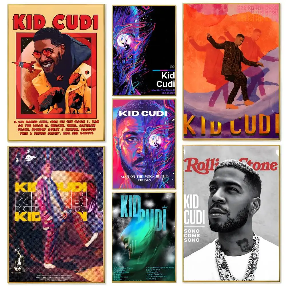 Rapper K-Kid C-Cudi Poster, Wandkunstdruck, geeignet für Wohnzimmer, Schlafzimmer, Bar, Salon, Heimdekoration, Geschenk Image
