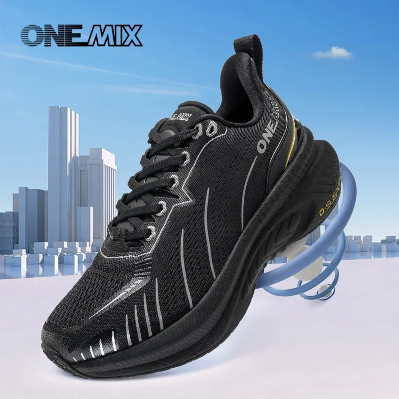 ONEMIX 21608A Trail-Laufschuhe für Herren, blau, Winter-Schnürsportschuhe, Damen, rutschfeste Outdoor-Sportschuhe, warme Herren-Sneaker Image