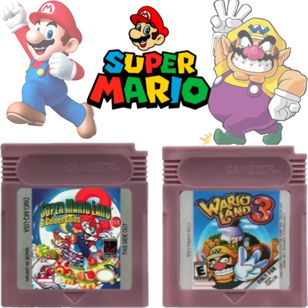 Mario GBC 16 Bit Game Video Game Cartridge Console16 Bit Game Card Wario Land Donkey Kong Wario Land 2 Yoshi for GBC/GBA Mario