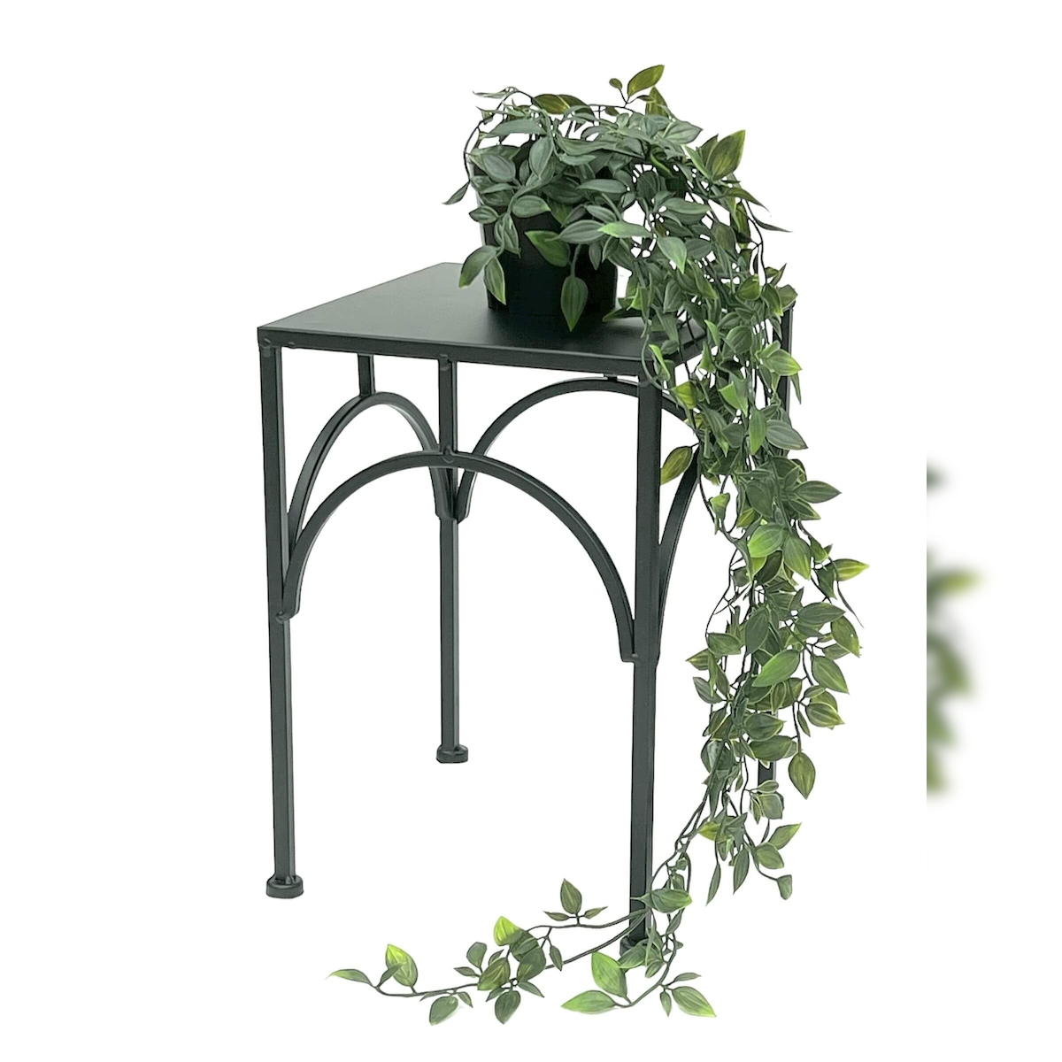DanDiBo Blumenhocker Metall Schwarz Eckig 33 cm Blumenständer Blumensäule 96449 M Pflanzenhocker Modern Pflanzenständer Image