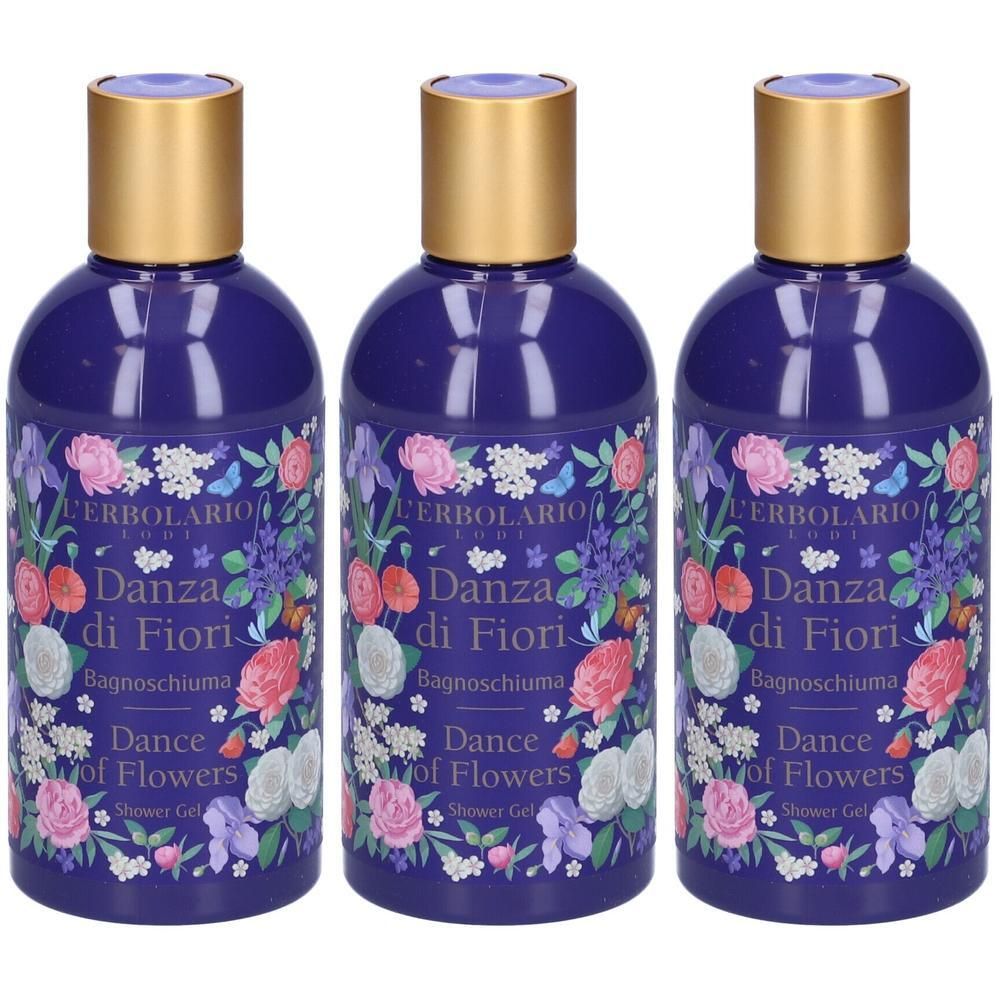 L`Erbolario Bagnoschiuma Danza di Fiori 3x250 ml Schiuma da bagno