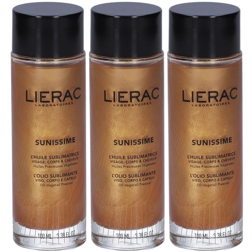 Lierac Sunissime Olio Sublimante Viso Corpo e Capelli 3x100 ml