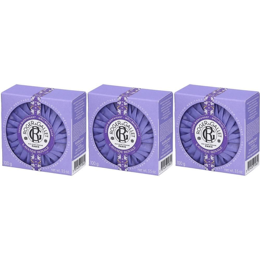 ROGER&GALLET Saponetta di Benessere Lavande Royale 3x100 g