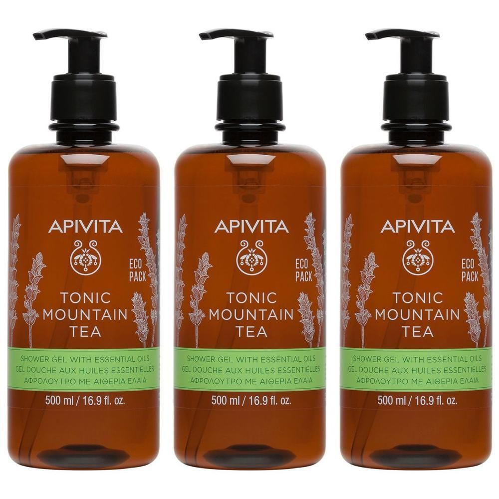 Apivita Tonic Mountain Tea gel bagno doccia Detergente delicato corpo