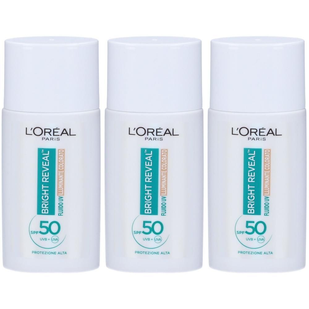 L'Oreal Paris Skincare Siero Bright Reveal Tinted Fluid Light 3x50 ml