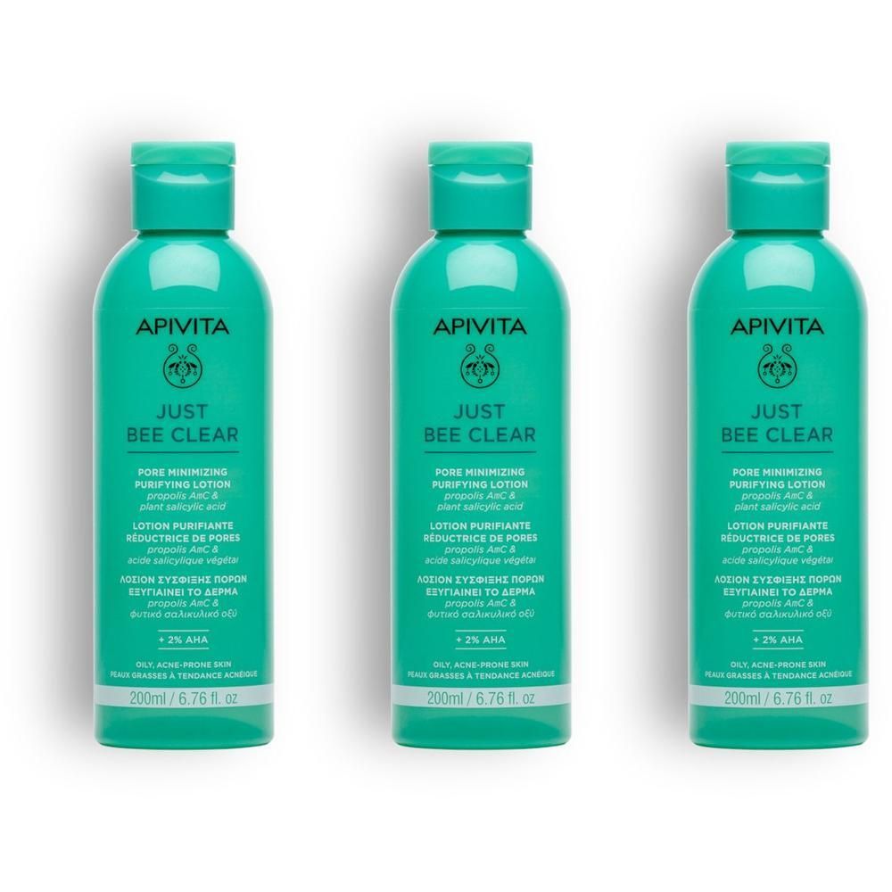 Apivita Just Bee Clear Lozione Purificante per pelle grassa, acne, imp