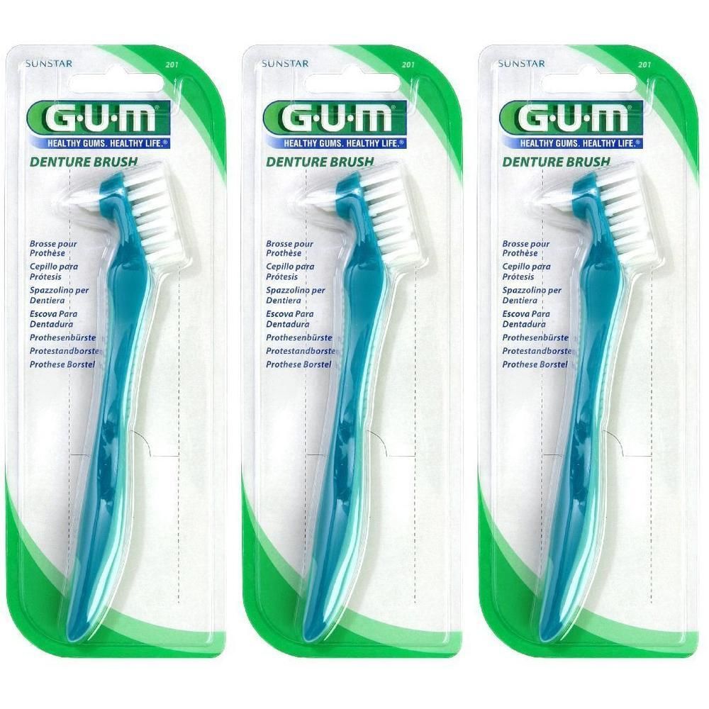 GUM® Denture Brush 3x1 pz Spazzolino da denti