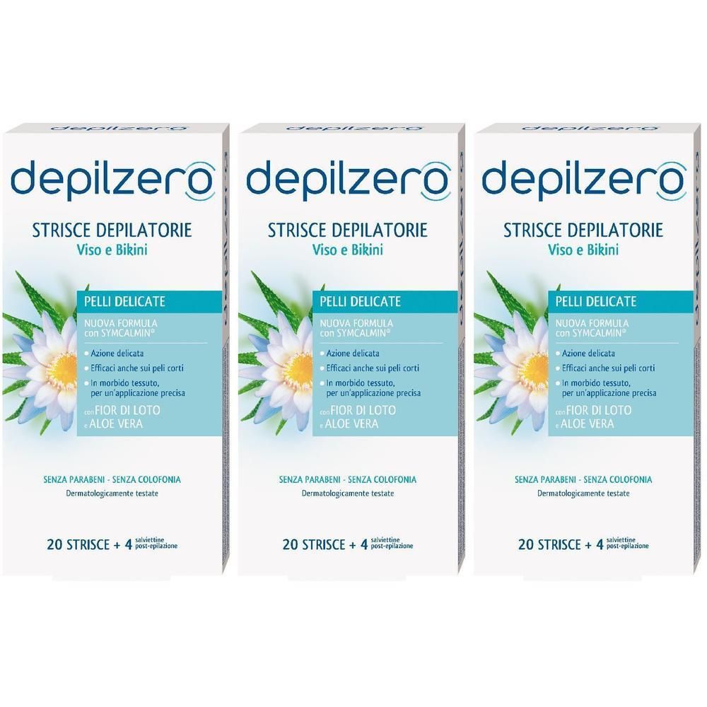Depilzero Strisce Viso E Bikini 20 Pezzi 3x20 St