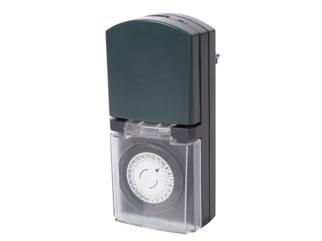 Perel Zeitschaltuhr, mechanisch, 230 V, 16 A, 3680 W, IP44, für außen, Typ F (Schutzkontakt), schwarz Image