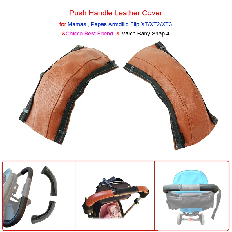 Kinderwagen Handlauf Lederbezug für Mamas & Papas Armdillo Flip xt/2/3 Chicago bester Freund Valco Baby Snap 4 Buggy Mom Push Bar Image