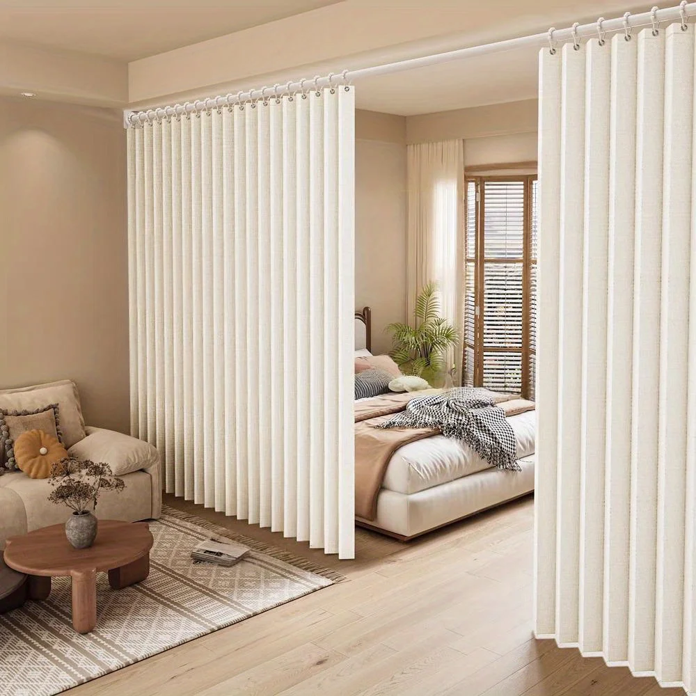 Wohnzimmer-Schlafzimmer-Trennvorhang, Sichtschutz-Paneel für Schrank, Türöffnung und Büro-Eckbereich-Dekoration Image