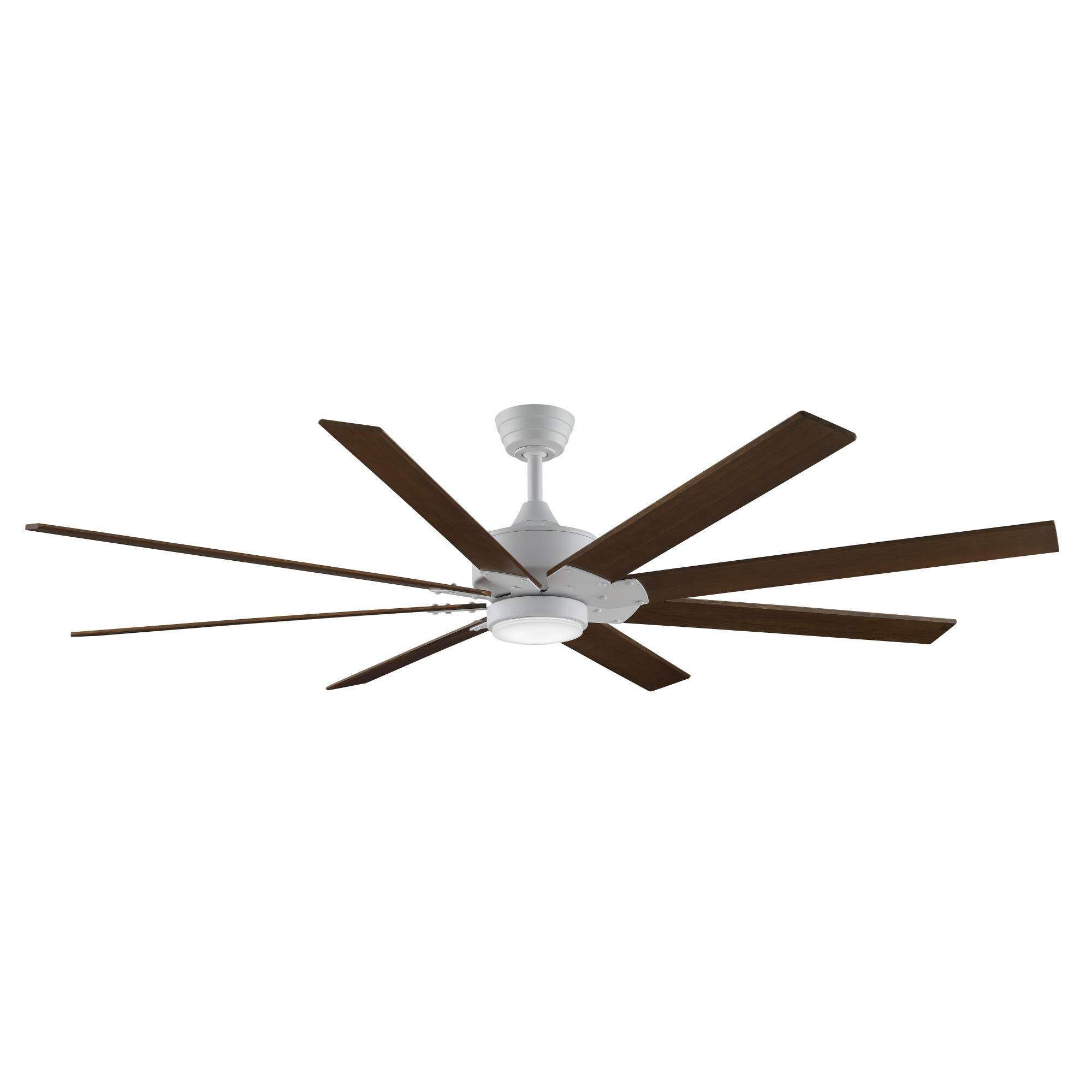 Fanimation Levon Custom 72 Inch Ceiling Fan with Light Kit - FPD7912BMW-72DWA-LK