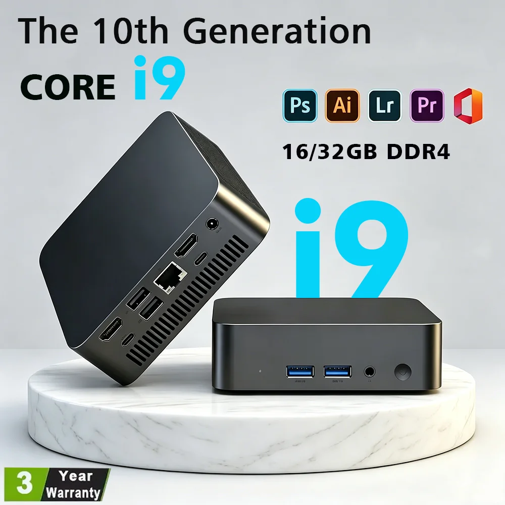NEW Intel i9-10980HK/N150 Portable Mini PC Computer Windows 11 32GB DDR4 1/2TB SSD Gaming Computer WiFi 6 office Mini Desktop