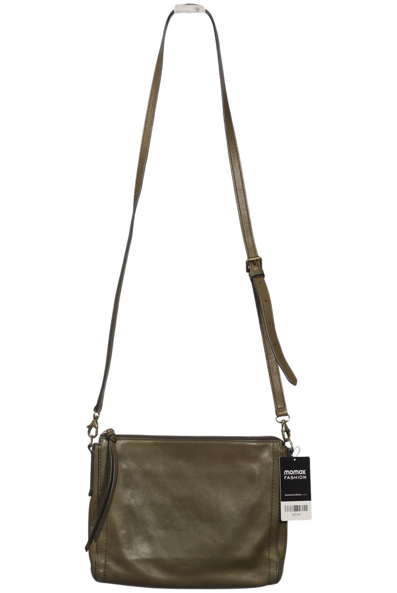Fossil Damen Handtasche klein Leder, Gr. , Grün, Leder
