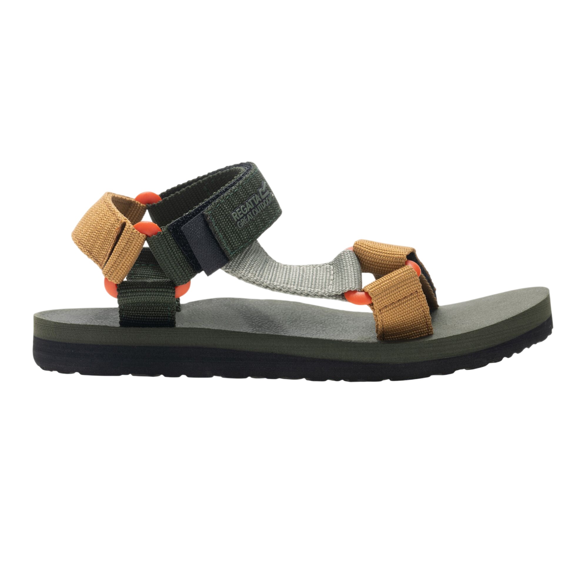 Regatta Kids Unisex Childrens/kids Vendeavour Sandals (dark Khaki/wood Brown) - Black/multicolour - Size UK 3 Infant
