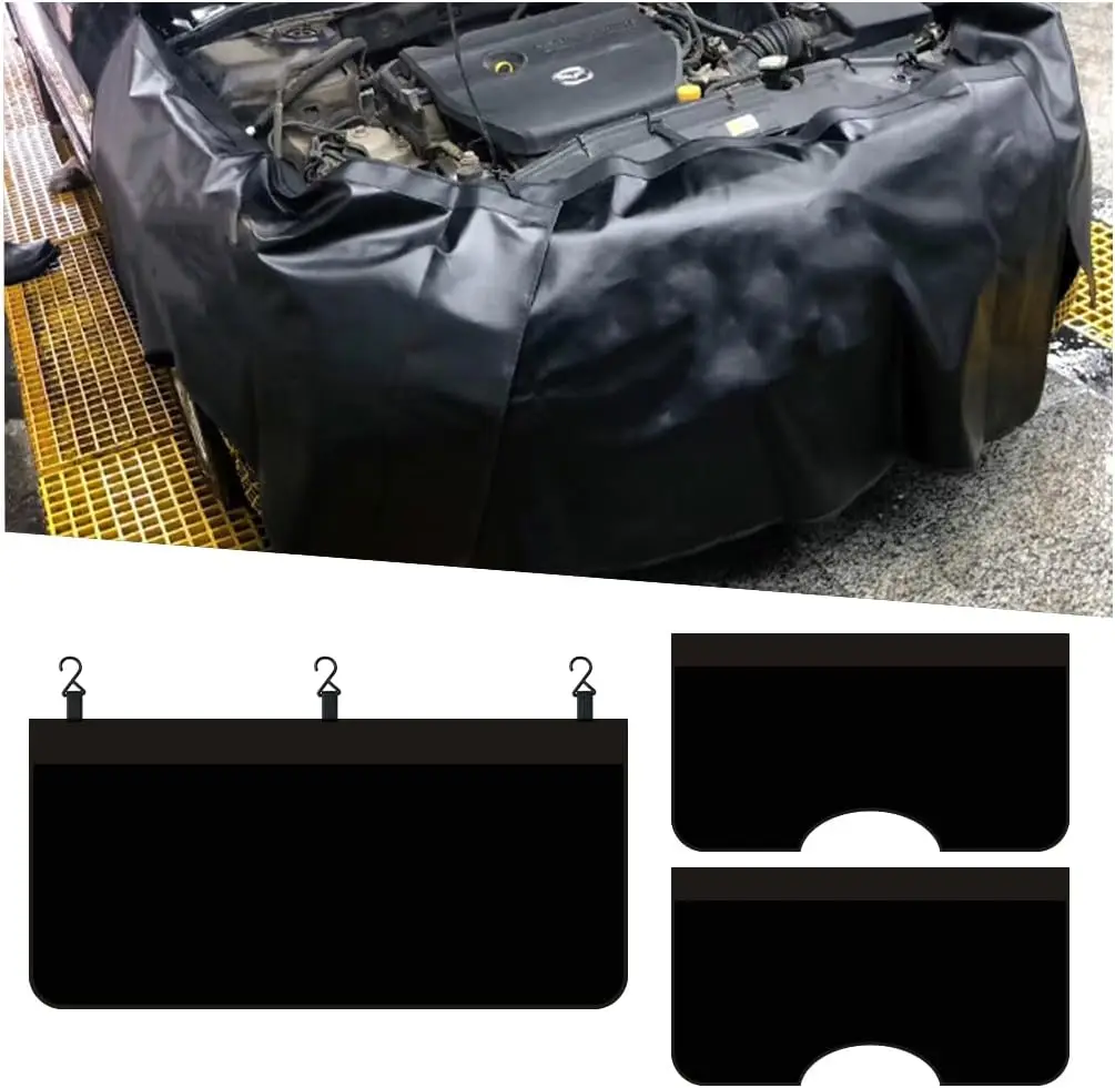 1 Stück/3 Stück Kotflügelschutz für Mechaniker, Leder-Autokotflügelabdeckungsmatten, Magnetische Mechaniker-Kotflügelschutzmatte mit Haken Image