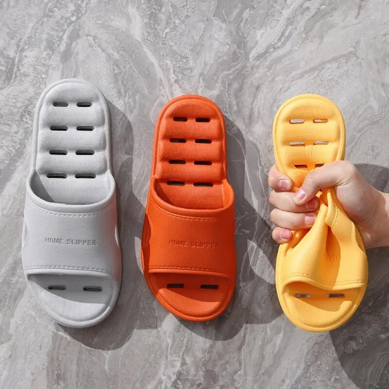 Unisex EVA Rutschfeste Weiche Sohle Duschpantoffeln für Damen und Herren, Atmungsaktive Badezimmer-Schnelltrocknende Hausschuhe Image
