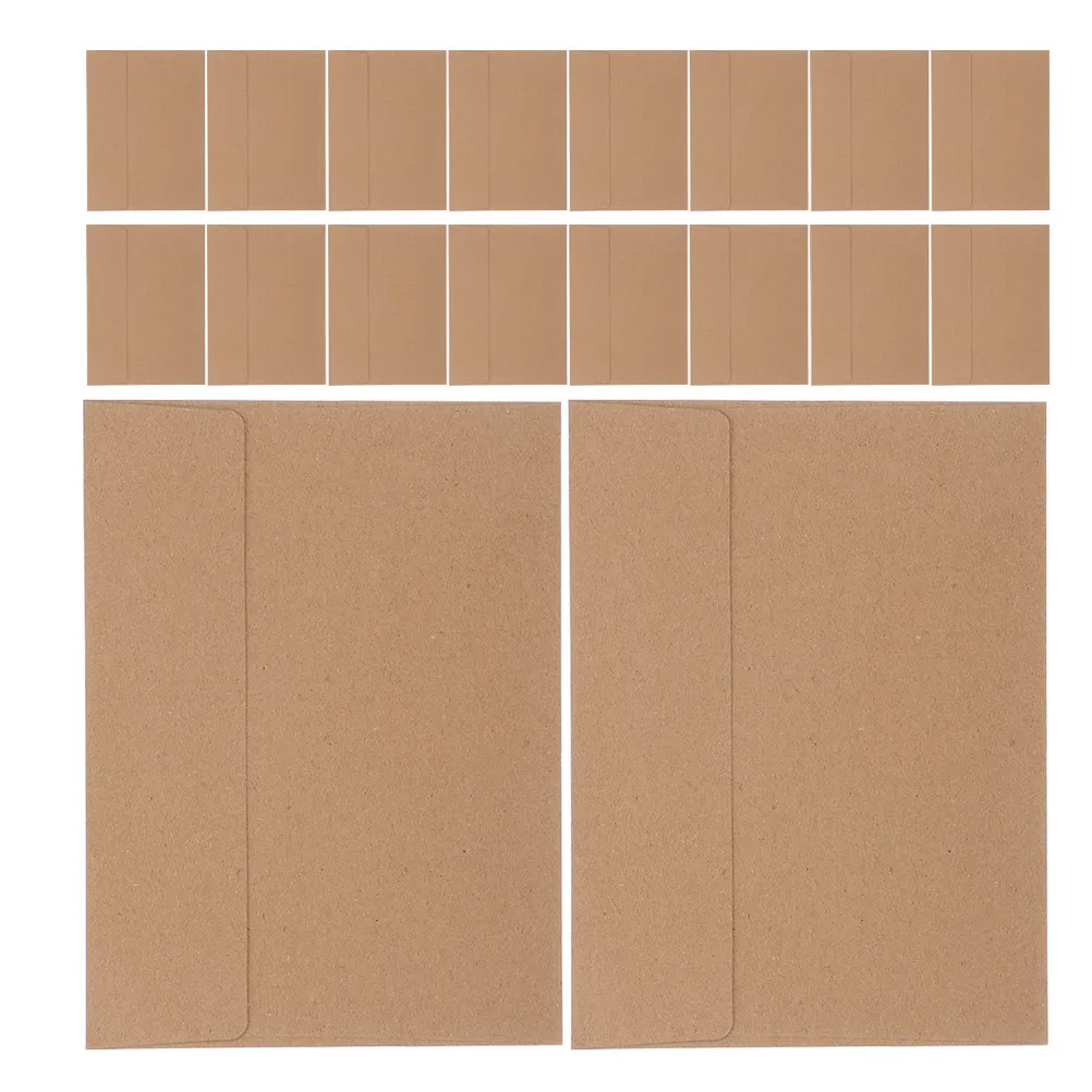 60 Stück braune Kraftpapier-Umschläge im A7-Format, selbstklebend, für Grußkarten, Hochzeitseinladungen, geschäftliche Zwecke, Vintage-Stil Image
