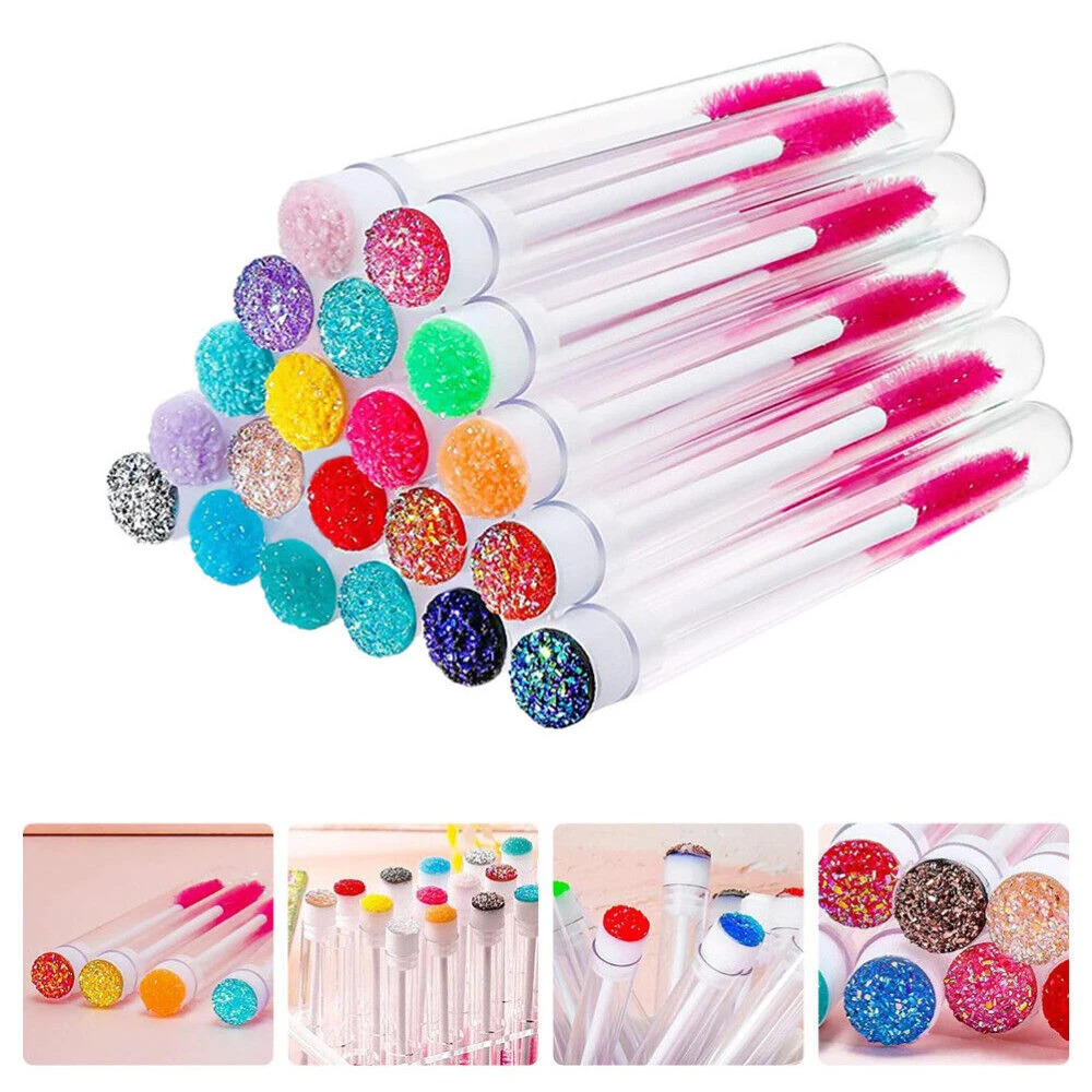 Wiederverwendbare Wimpern Pinsel Rohr Einweg Mascara Wands Austauschbare Staub-proof Wimpern Augenbraue Pinsel Rohr für Wimpern Verlängerung Image