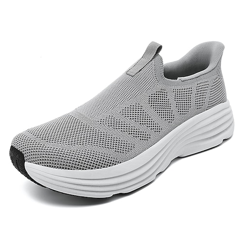 Herren-Sneaker in breiter Passform – leichte, atmungsaktive Strick-Laufschuhe, gepolsterter Komfort, bequeme Sportschuhe in breiter Passform für breite Füße, ideal für Reisen, Arbeit, Sport und Alltag. Image