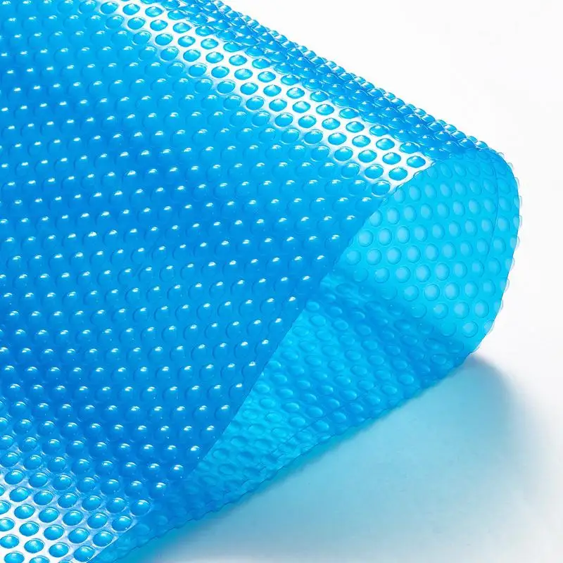 Couverture solaire pour piscine, 12,19 x 6,10 m, bâches solaires rectangulaires pour piscine, épaisseur de 0,4 mm, protection de piscine pour piscine hors sol creusée, pour chauffer l'eau, bleu