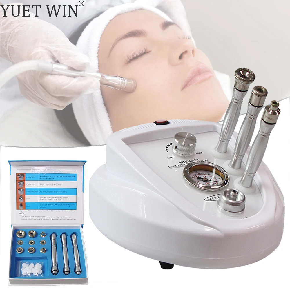 Mikrodermabrasion Gesichts Diamant Dermabrasion Maschine Tragbare Mitesser Akne Poren Reinigung Schönheit Gerät Verjüngung Peeling Image