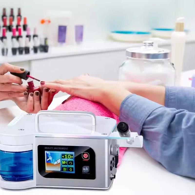 2026 Hochgeschwindigkeits-Podologie-Bohrer mit Wasserspray, Pediküre-Gerät, Fußpflege-Nagelpolierer, 40000 U/min Maniküre-Nagellackiermaschine Image