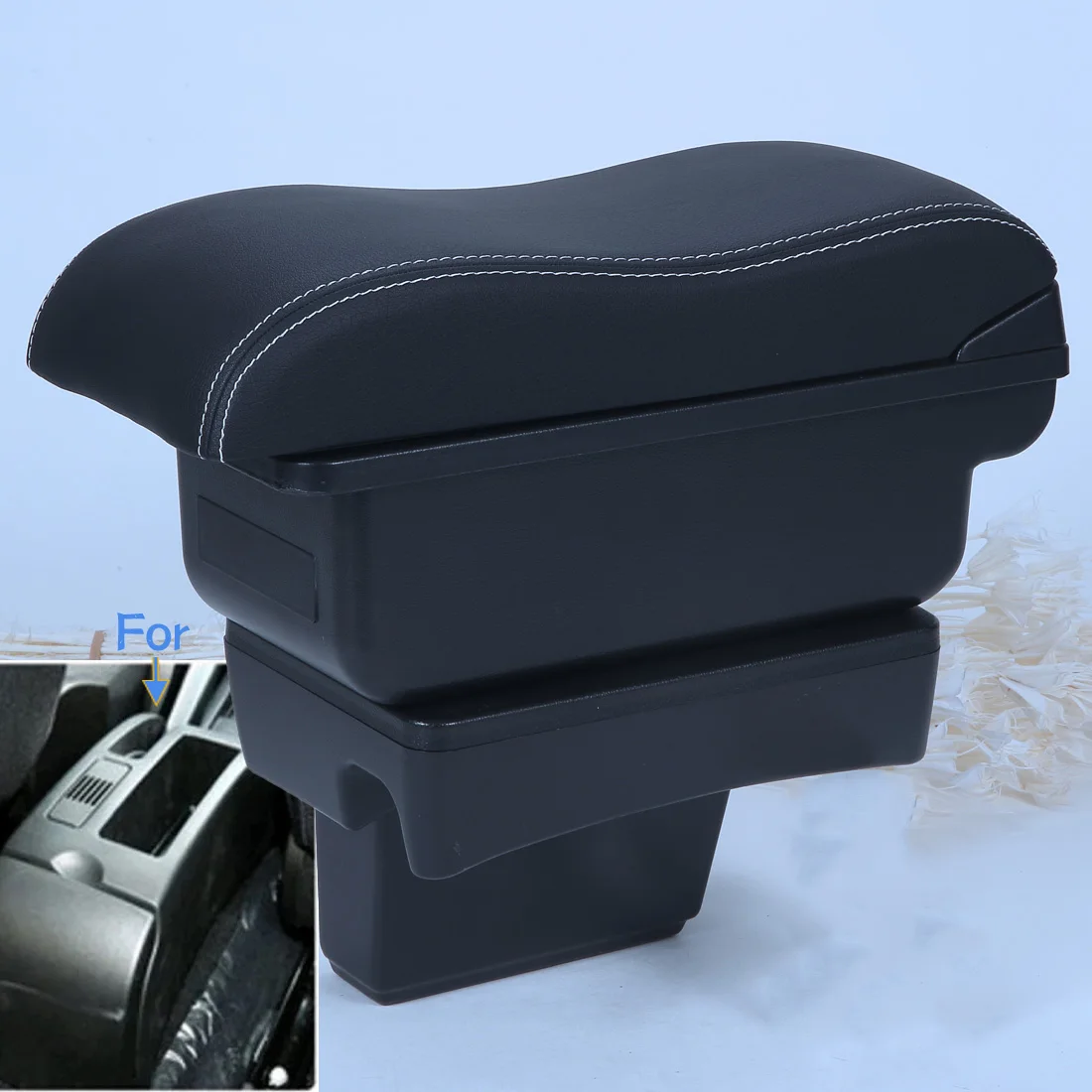 Accoudoir pour Peugeot 307, boîte de rangement pour accoudoir de voiture Peugeot 307 CC Cabriolet, accessoires de voiture dédiés pour la rénovation intérieure