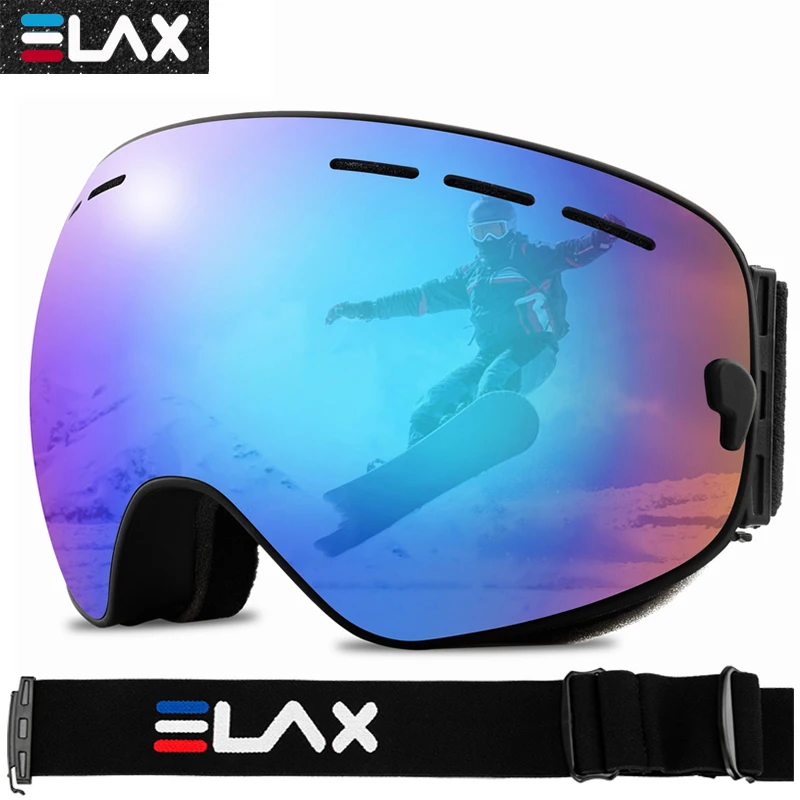 ELAX BRANDNEUE Doppelschichten Antibeschlag-Skibrille Schneemobilbrille Outdoor Sport Schnee Snowboardbrille Image