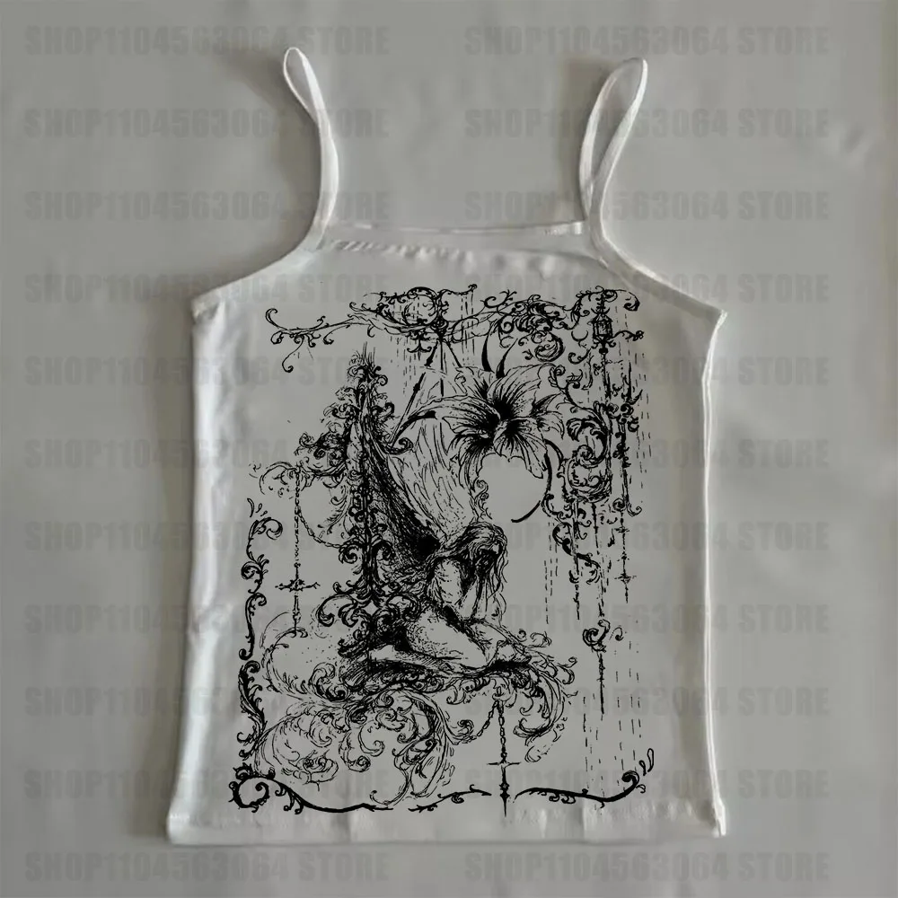 Women Clothes Female Clothing Crop Top Woman 2000s Y2k Tops Sexys Tanks & Camis Aesthetic Women's Blouses Summer Harajuku Emo