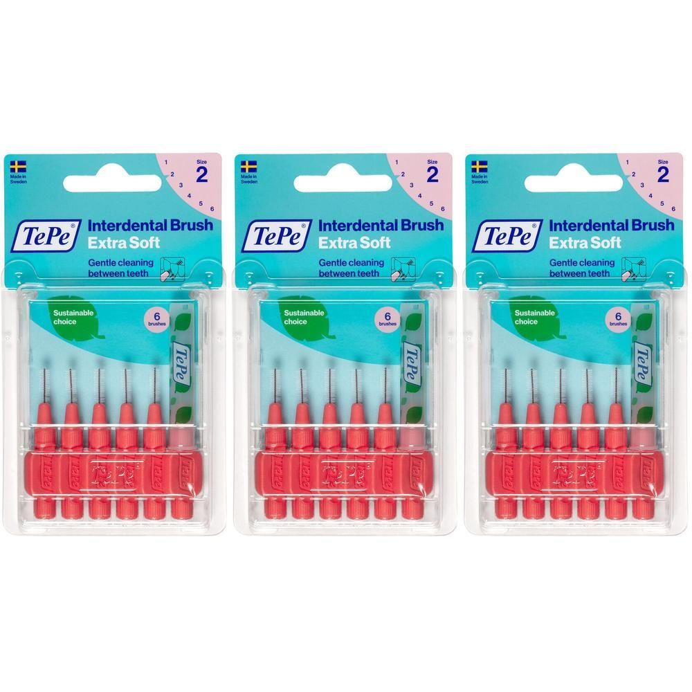 TePe® Extra Soft Rosso Chiaro Scovolino Interdentale blister ISO 2 - 0