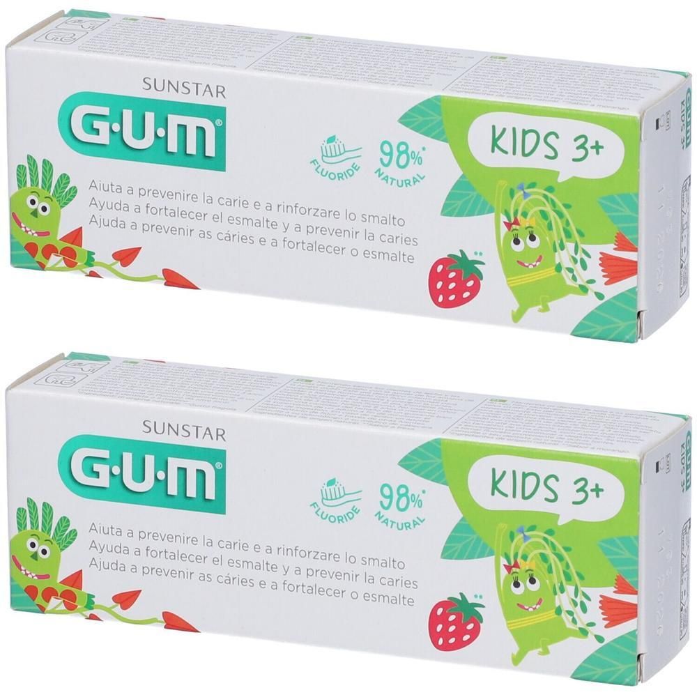 Gum Kids Monster Dentifricio Bimbi 3+ 2x50 ml