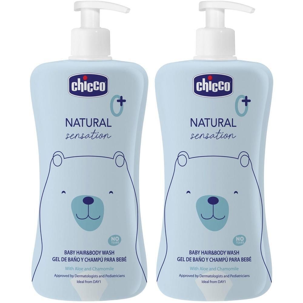 Chicco Natural Sensation Baby Detergente Corpo e Capelli 2x500 ml
