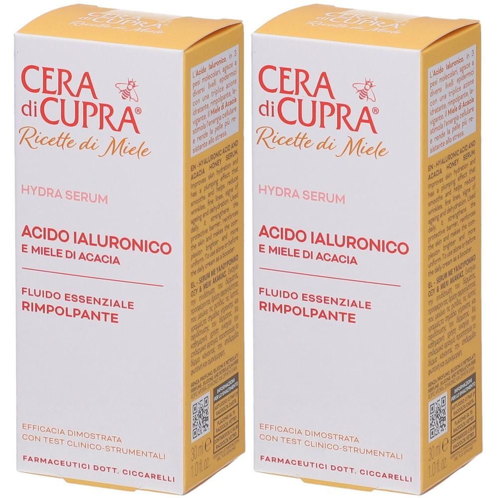 Cera di Cupra Hydra Serum Siero Acido Ialuronico e Miele Acacia 2x30 m