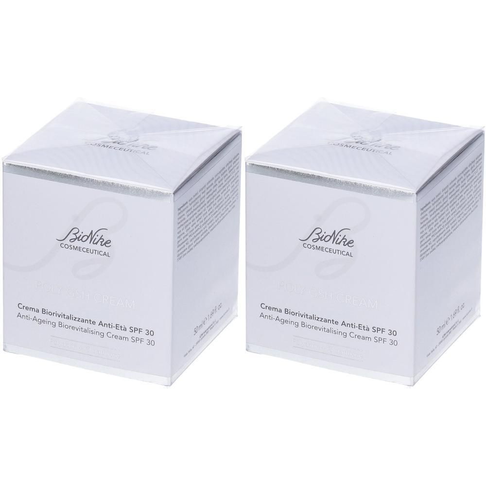 Bionike Poly Gsh Cream Crema Biorivitalizzante Anti-Età SPF30 2x50 ml