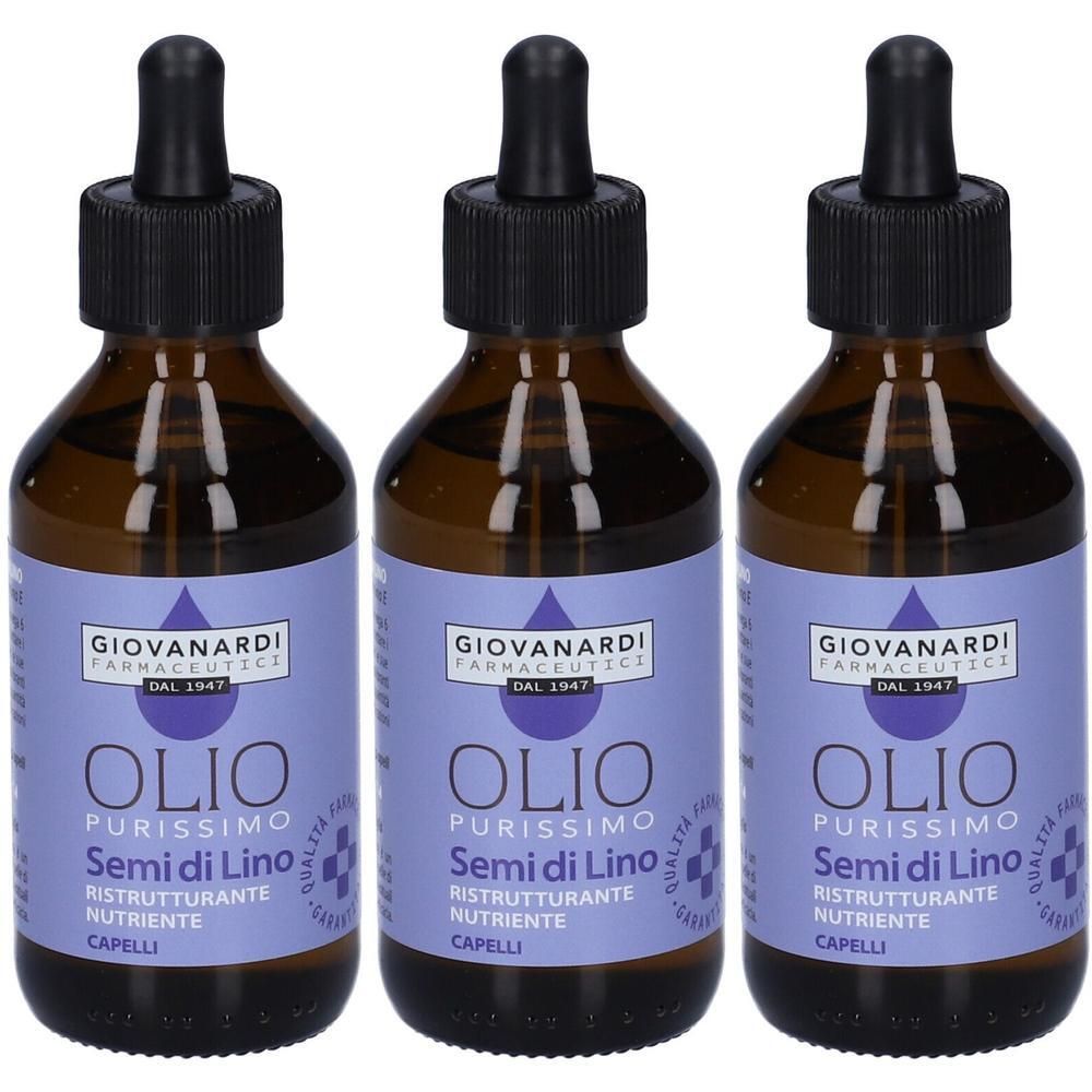 Giovanardi Farmaceutici Olio Purissimo di Semi Lino 3x100 ml