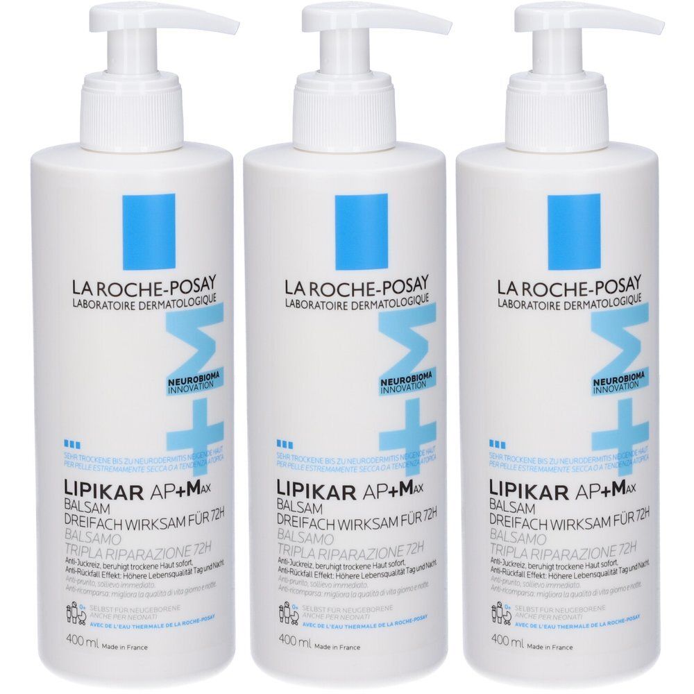 La Roche Posay Balsamo Lipikar AP+MAX 400 ml 3x400
