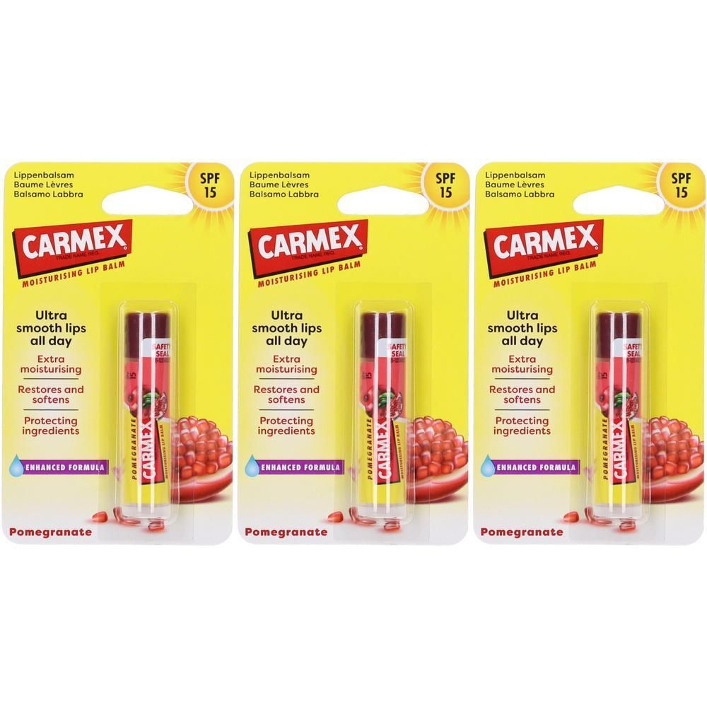 Carmex Balsamo Labbra Melograno SPF15 3x4,25 g