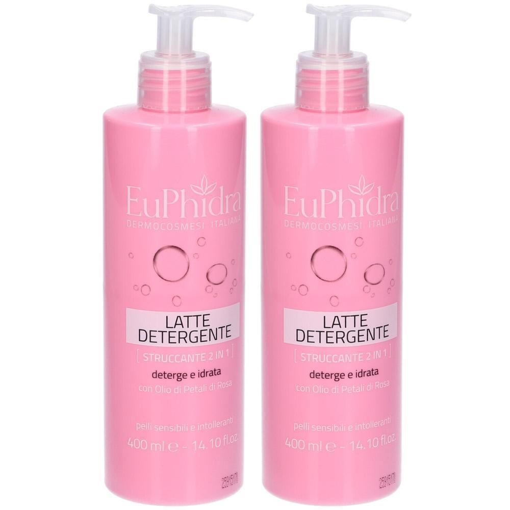 Euphidra Latte Detergente Struccante 2 in 1 2x400 ml
