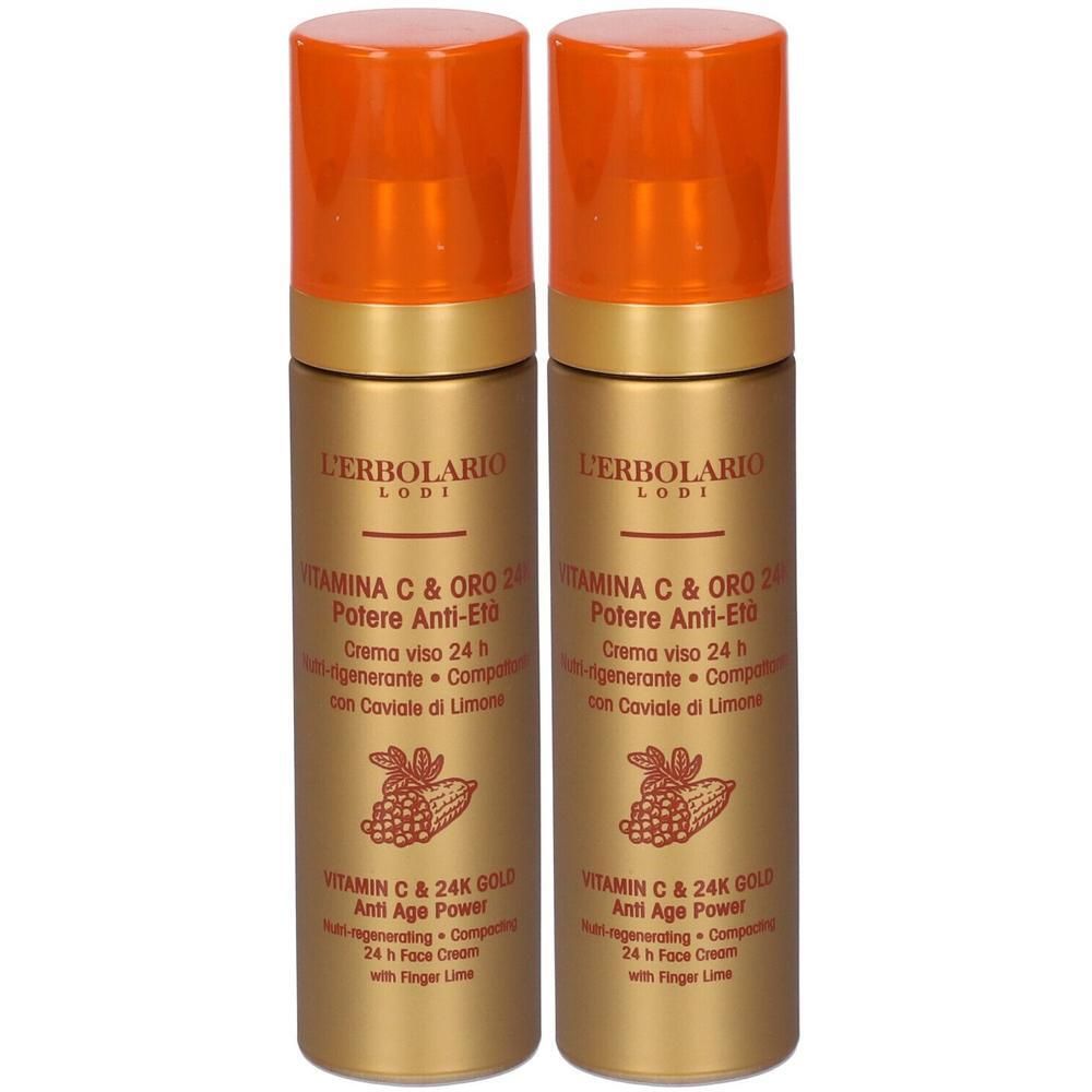 L`Erbolario Crema Viso Vitamina C & Oro 24K 2x50 ml